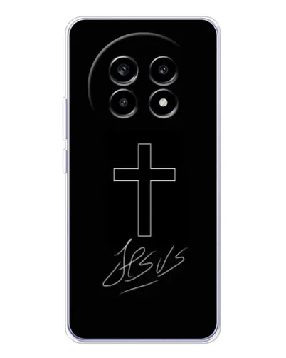 Чехол для Realme 13 Pro Plus с картинкой «Графический крест Jesus» Чехол для Realme 13 Pro Plus с картинкой «Графический крест Jesus»