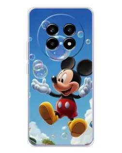 Чехол для Realme 13 Pro Plus с картинкой «Mickey и мыльные пузыри»