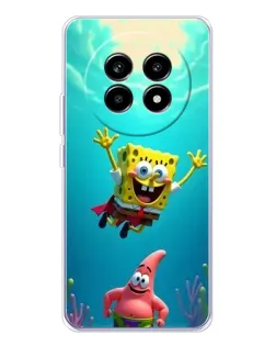 Чехол для Realme 13 Pro Plus с картинкой «Спанч Боб под водой»