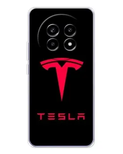 Чехол для Realme 13 Pro Plus с картинкой «Tesla Red Logo» Чехол для Realme 13 Pro Plus с картинкой «Tesla Red Logo»