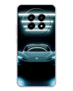 Чехол для Realme 13 Pro Plus с картинкой «Tesla в неоне» Чехол для Realme 13 Pro Plus с картинкой «Tesla в неоне»