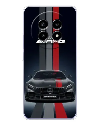 Чехол для Realme 13 Pro Plus с картинкой «Mercedes — белый карбон»
