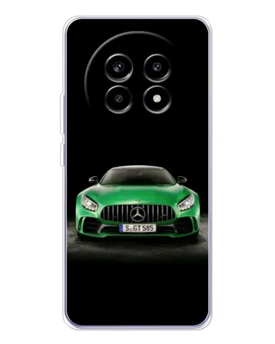 Чехол для Realme 13 Pro Plus с картинкой «Mercedes — неоновый лого»