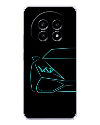 Чехол для Realme 13 Pro Plus с картинкой «Голубой силуэт Lamborghini» Чехол для Realme 13 Pro Plus с картинкой «Голубой силуэт Lamborghini»