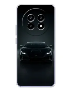 Чехол для Realme 13 Pro Plus с картинкой «Черный Lamborghini Aventador»