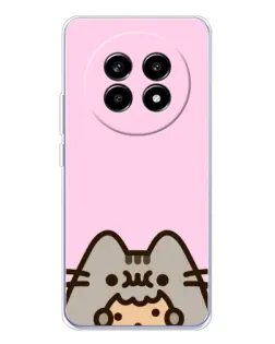 Чохол для Realme 13 Pro Plus з картинкою «Pusheen та печиво» Чохол для Realme 13 Pro Plus з картинкою «Pusheen та печиво»