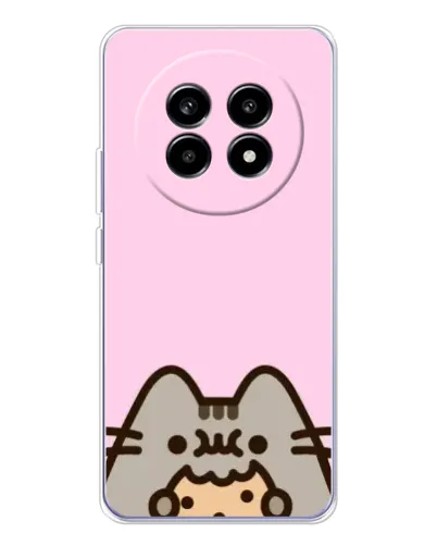 Чехол для Realme 13 Pro Plus с картинкой «Pusheen и печенье»