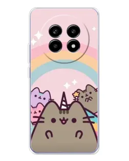 Чехол для Realme 13 Pro Plus с картинкой «Единорог Pusheen»