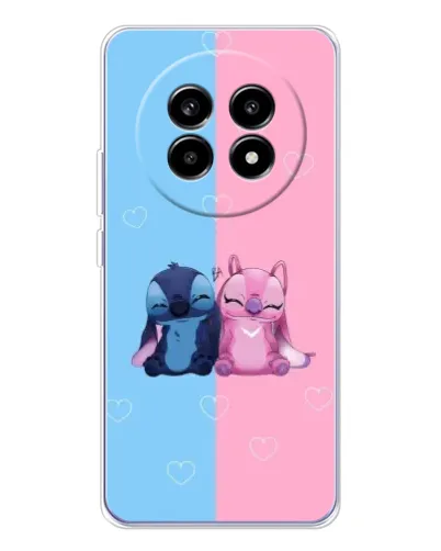 Чехол для Realme 13 Pro Plus с картинкой «Stitch и Angel Love» Чехол для Realme 13 Pro Plus с картинкой «Stitch и Angel Love»