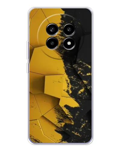 Чехол для Realme 13 Pro Plus с картинкой «Золотые осколки геометрии» Чехол для Realme 13 Pro Plus с картинкой «Золотые осколки геометрии»