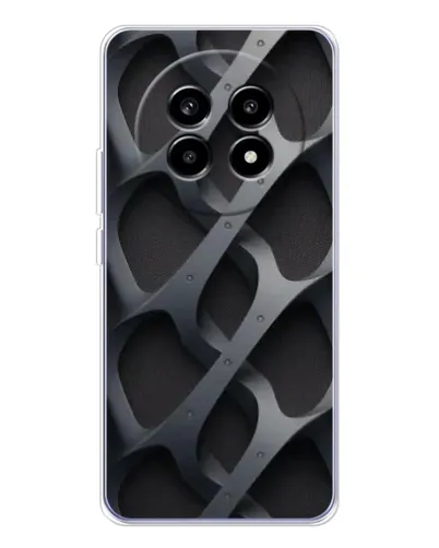 Чехол для Realme 13 Pro Plus с картинкой «Объемное серое плетение» Чехол для Realme 13 Pro Plus с картинкой «Объемное серое плетение»