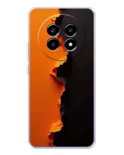 Чехол для Realme 13 Pro Plus с картинкой «Оранжевый разлом» Чехол для Realme 13 Pro Plus с картинкой «Оранжевый разлом»