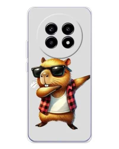 Чехол для Realme 13 Pro Plus с картинкой «Капибара рэпер даб»