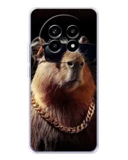 Чехол для Realme 13 Pro Plus с картинкой «Капибара золотая цепь»