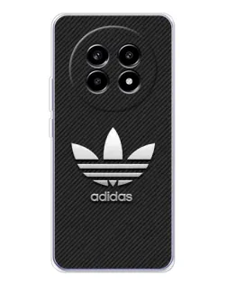 Чехол для Realme 13 Pro с картинкой «Adidas Карбоновая текстура»