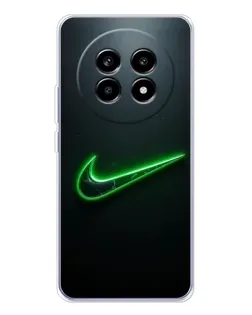 Чехол для Realme 13 Pro с картинкой «Неоновый контур Nike»