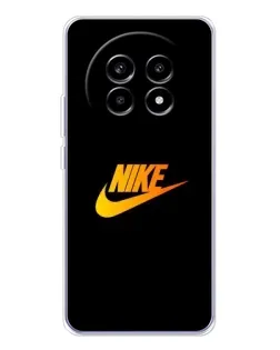 Чехол для Realme 13 Pro с картинкой «Золотой логотип Nike»