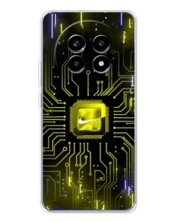 Чехол для Realme 13 Pro с картинкой «Nike — золотая искра»