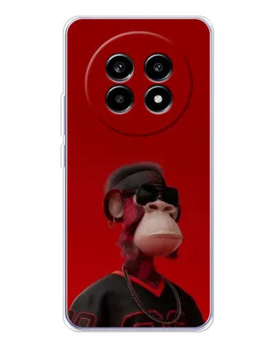 Чехол для Realme 13 Pro с картинкой «Bored Ape в красном»