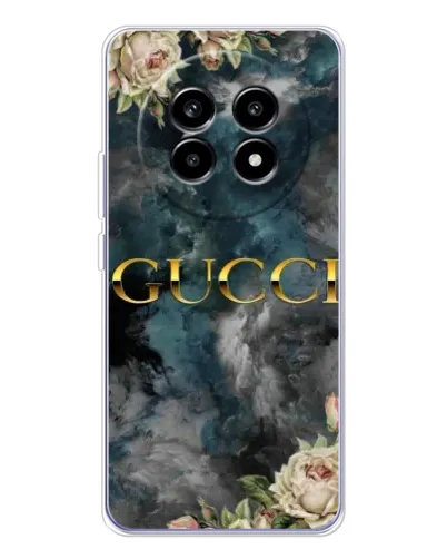 Чехол для Realme 13 Pro с картинкой «Абстрактные цветы Gucci» Чехол для Realme 13 Pro с картинкой «Абстрактные цветы Gucci»