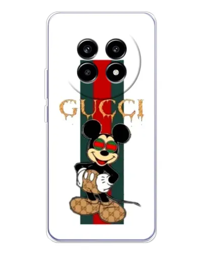 Чехол для Realme 13 Pro с картинкой «Микки Маус Gucci — полосы» Чехол для Realme 13 Pro с картинкой «Микки Маус Gucci — полосы»