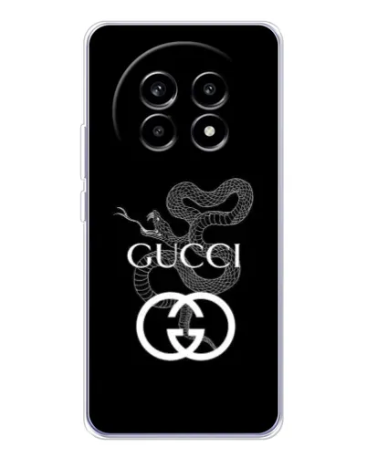 Чехол для Realme 13 Pro с картинкой «Gucci — серебряная змея» Чехол для Realme 13 Pro с картинкой «Gucci — серебряная змея»