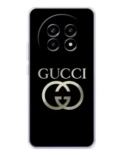 Чехол для Realme 13 Pro с картинкой «Gucci — золото на черном» Чехол для Realme 13 Pro с картинкой «Gucci — золото на черном»
