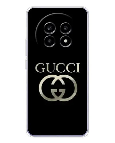 Чехол для Realme 13 Pro с картинкой «Gucci — золото на черном» Чехол для Realme 13 Pro с картинкой «Gucci — золото на черном»