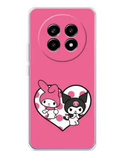 Чехол для Realme 13 Pro с картинкой «Kuromi и My Melody» Чехол для Realme 13 Pro с картинкой «Kuromi и My Melody»