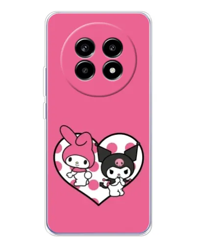 Чехол для Realme 13 Pro с картинкой «Kuromi и My Melody»