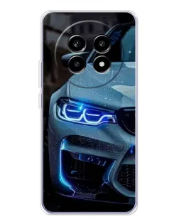Чехол для Realme 13 Pro с картинкой «Взгляд BMW с синими фарами» Чехол для Realme 13 Pro с картинкой «Взгляд BMW с синими фарами»