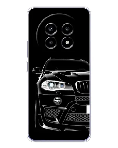 Чехол для Realme 13 Pro с картинкой «Темный силуэт BMW»