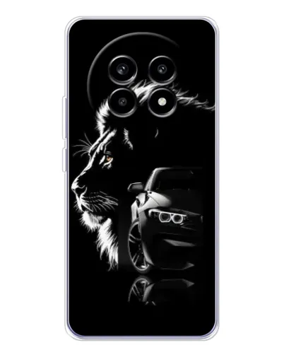 Чехол для Realme 13 Pro с картинкой «BMW и лев»