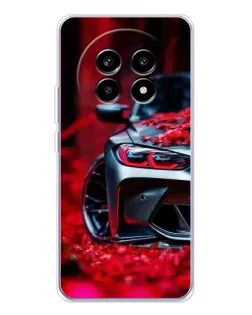 Чехол для Realme 13 Pro с картинкой «Спортивная BMW и цветы» Чехол для Realme 13 Pro с картинкой «Спортивная BMW и цветы»