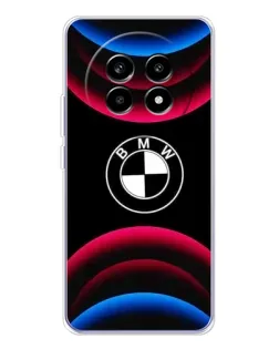 Чехол для Realme 13 Pro с картинкой «Логотип BMW и неоновые дуги» Чехол для Realme 13 Pro с картинкой «Логотип BMW и неоновые дуги»