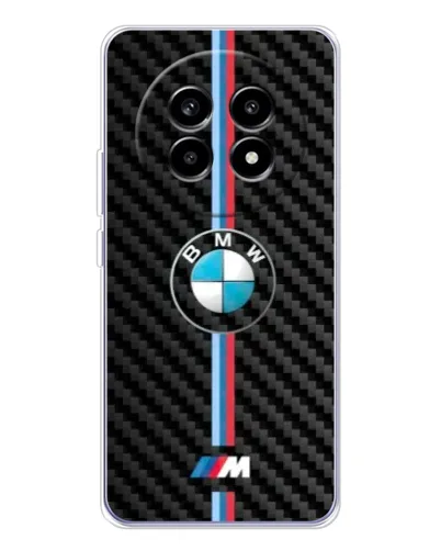 Чехол для Realme 13 Pro с картинкой «Эмблема BMW и карбон»