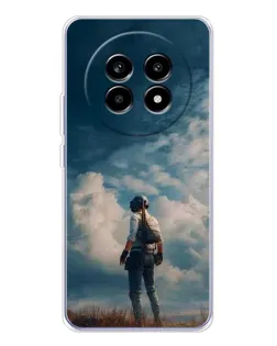 Чохол для Realme 13 Pro з картинкою «Герой PUBG на скелі»