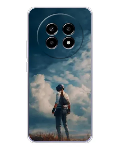 Чохол для Realme 13 Pro з картинкою «Герой PUBG на скелі»