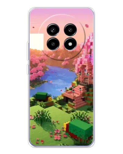 Чохол для Realme 13 Pro з картинкою «Рожеве дерево Minecraft»