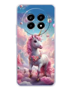 Чехол для Realme 13 Pro с картинкой «Единорог среди облаков»