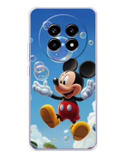 Чехол для Realme 13 Pro с картинкой «Mickey и мыльные пузыри»