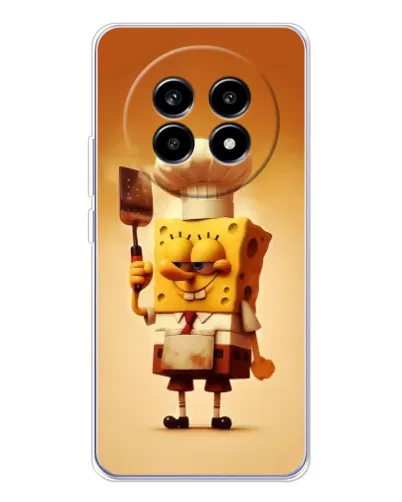 Чехол для Realme 13 Pro с картинкой «Губка Боб повар»