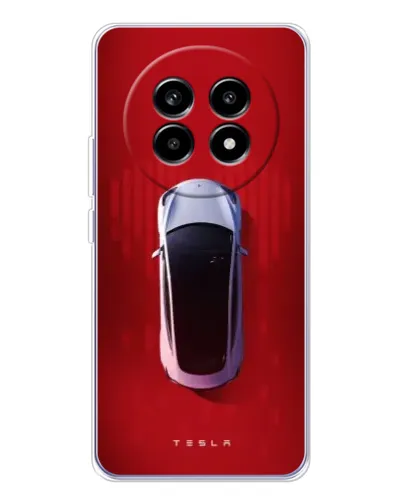 Чехол для Realme 13 Pro с картинкой «Tesla Top View»
