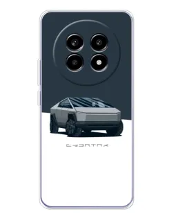 Чехол для Realme 13 Pro с картинкой «Серебристый Cybertruck Tesla»