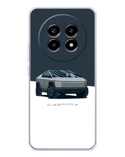 Чехол для Realme 13 Pro с картинкой «Серебристый Cybertruck Tesla»