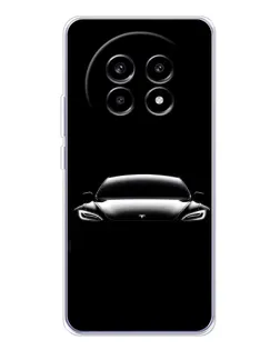 Чехол для Realme 13 Pro с картинкой «Фары Tesla Night»
