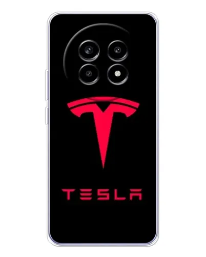 Чехол для Realme 13 Pro с картинкой «Tesla Red Logo»