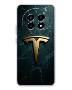 Чехол для Realme 13 Pro с картинкой «Мраморная Tesla Gold»