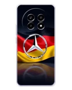Чехол для Realme 13 Pro с картинкой «Mercedes — флаг Германии» Чехол для Realme 13 Pro с картинкой «Mercedes — флаг Германии»