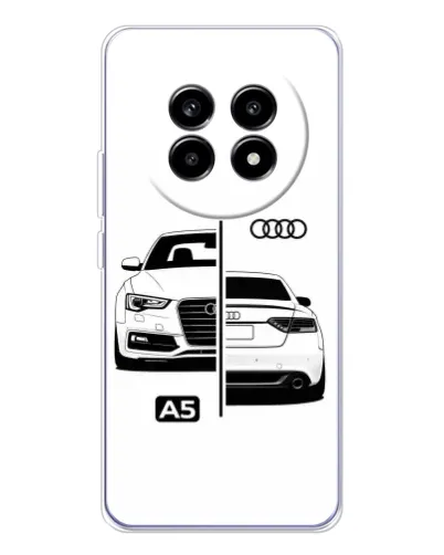 Чехол для Realme 13 Pro с картинкой «Audi — контрастный дизайн»